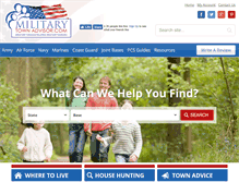Tablet Screenshot of militarytownadvisor.com
